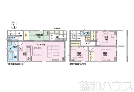 8号棟　間取図　【春日井市大留町５丁目】