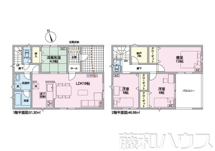 9号棟　間取図　【春日井市大留町５丁目】