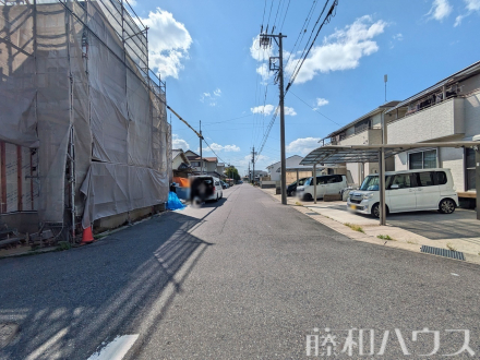 接道状況および現場風景　【春日井市中野町２丁目】／撮影日2025/02/10