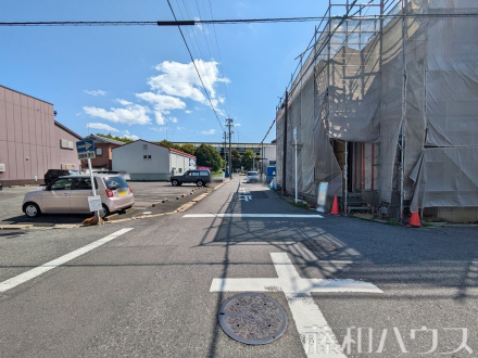 接道状況および現場風景　【春日井市中野町２丁目】／撮影日2025/02/10