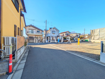 接道状況および現場風景　【小平市鈴木町１丁目】／撮影日2025/02/14