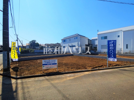 ≪2号地　外観≫北東×南東の角地のため日当たり・通風良好の開放的な立地です◎【府中市四谷２丁目】／撮影日2025/03/22