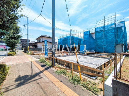 接道状況および現場風景　【立川市砂川町２丁目】 建物のプレゼンをさせていただきますので、実際の完成イメージを思い描いていただくことができます。お気軽にお問合せ下さい。 ／撮影日2025/06/29