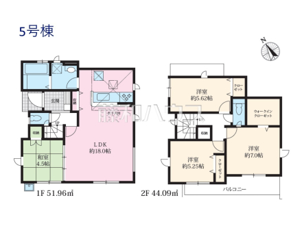 5号棟　間取図　【立川市砂川町２丁目】