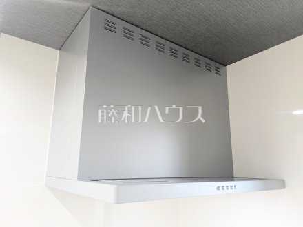 レンジフード　【新座市石神３丁目】　システムキッチンはビルトイン浄水器、食器洗浄乾燥機などの設備が整っています！／撮影日2025/06/02