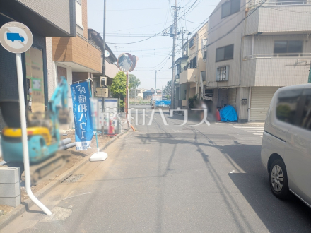 接道状況および現場風景　【新座市石神３丁目】／撮影日2025/04/19