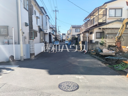 接道状況および現場風景　【新座市石神３丁目】／撮影日2024/12/16