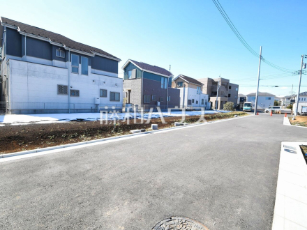接道状況および現場風景　【清瀬市野塩３丁目】／撮影日2024/02/11