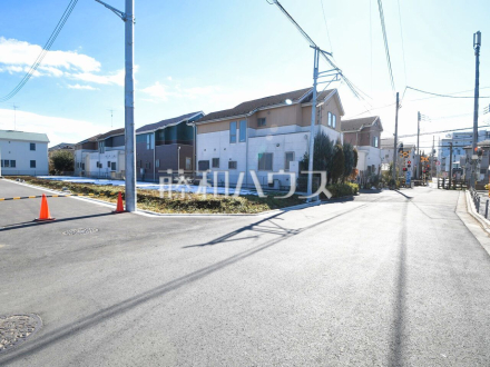 接道状況および現場風景　【清瀬市野塩３丁目】／撮影日2024/02/11