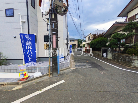 1号棟　接道状況および現場風景　【調布市染地１丁目】／撮影日2025/06/27