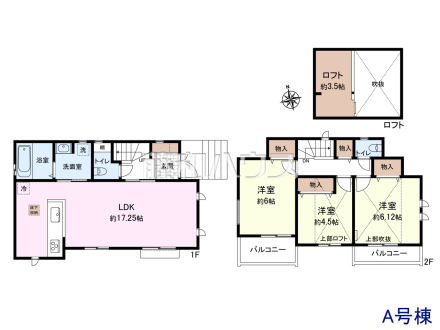 A号棟　間取図　【調布市染地３丁目】