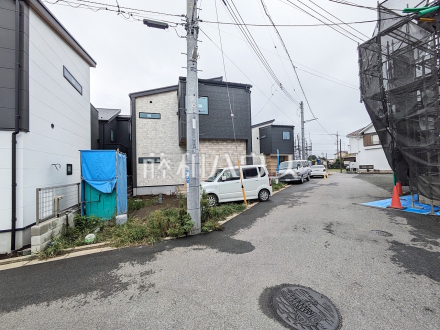 接道状況および現場風景　【東村山市廻田町２丁目】／撮影日2025/10/16