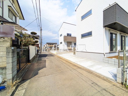 接道状況および現場風景　【小平市津田町２丁目】／撮影日2025/04/10