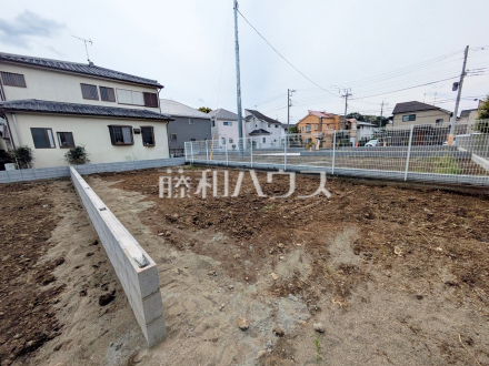 ≪1号棟　外観≫パントリーやランドリールームなど収納重視の間取り。　【調布市飛田給２丁目】／撮影日2025/04/12