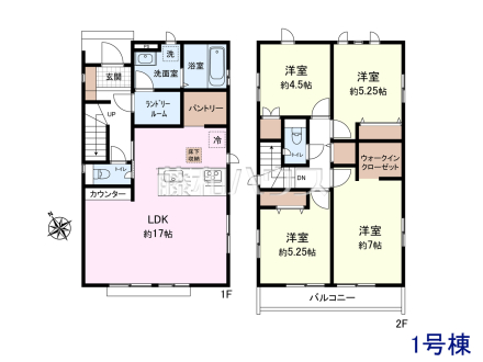 ≪1号棟　間取図≫【調布市飛田給２丁目】