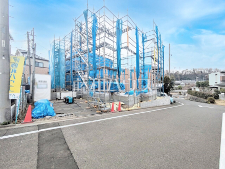接道状況および現場風景　【八王子市小比企町】／撮影日2025/03/27