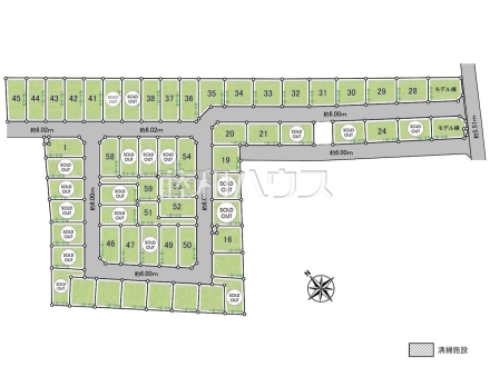 全体区画図　【新座市野火止３丁目】