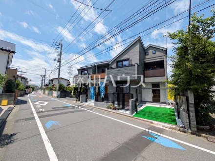 接道状況および現場風景　【杉並区宮前４丁目】 平日のご案内も可能です。まずはお気軽にお問合せ下さいませ。 ／撮影日2025/04/28