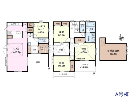 A号棟　間取図　【杉並区宮前４丁目】