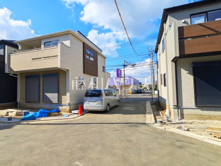 接道状況および現場風景　【新座市東２丁目】 住まいの事なら地元で豊富な実績を誇る、地域密着の当社へお任せ下さい！ ／撮影日2025/07/13