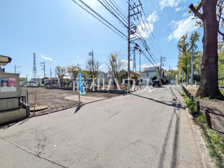接道状況および現場風景　【小平市上水新町１丁目】／撮影日2025/04/14