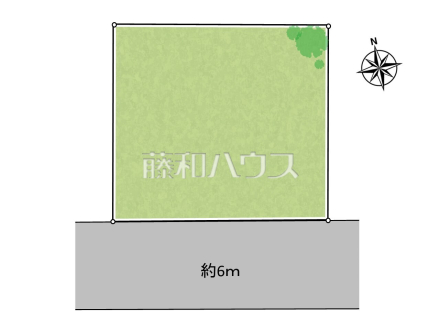 ■全体区画図■
前面道路６ｍの区画のため、運転が少し苦手な方でも運転・駐車がしやすそうですね。【日野市三沢２丁目】