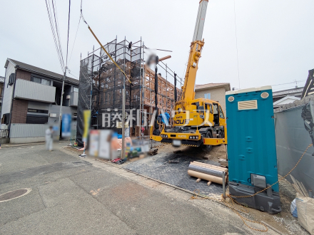 1号棟　接道状況および現場風景　【福岡市城南区別府６丁目】／撮影日2025/05/23