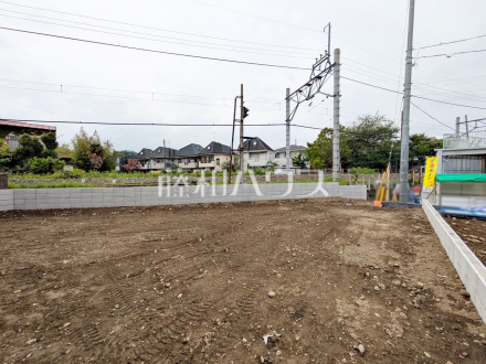 ≪1号棟　外観≫きれいに整備された敷地。これから夢の新邸がここに建ちます。【府中市小柳町４丁目】／撮影日2025/04/25