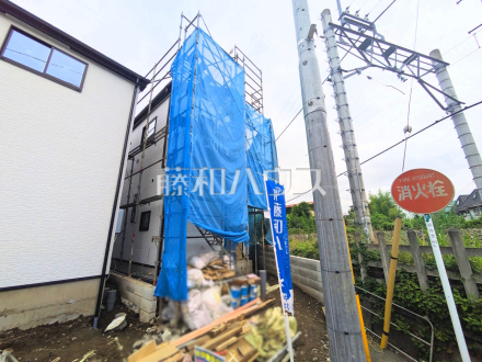 ≪1号棟　外観≫ 誠心誠意、建築中！物件の内部構造などは今しか見ることができません。是非ご見学のお問合せをお待ちしております！ 　【府中市小柳町４丁目】／撮影日2025/07/11