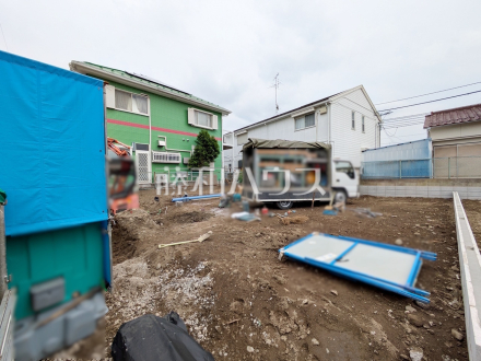 ≪2号棟　外観≫きれいに整備された敷地。これから夢の新邸がここに建ちます。【府中市小柳町４丁目】／撮影日2025/04/25