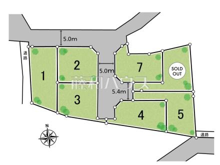 全体区画図　【八王子市館町】