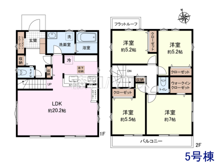 5号棟　間取図　【八王子市館町】