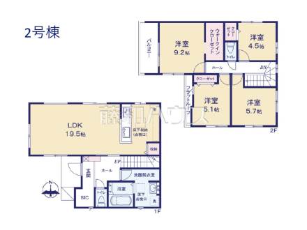 2号棟　間取図　【立川市砂川町６丁目】