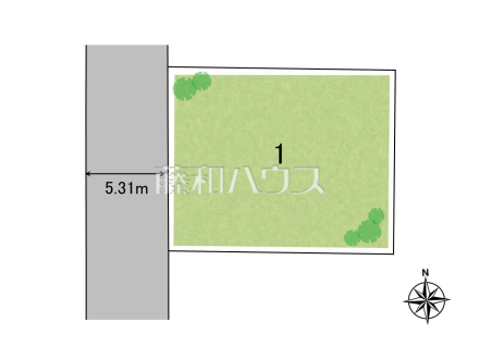全体区画図　【三鷹市上連雀２丁目】