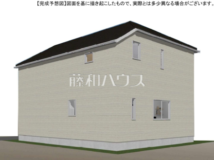 3号地　建物プラン例（外観写真）　【練馬区西大泉４丁目】　
[参考プラン] 
建物価格：1,860万円（税込）　建物面積：96.05m&sup2;