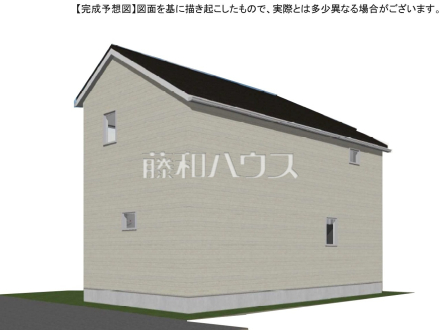 3号地　建物プラン例（外観写真）　【練馬区西大泉４丁目】　
[参考プラン] 
建物価格：1,860万円（税込）　建物面積：96.05m&sup2;