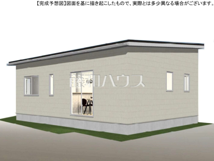 10号地　建物プラン例（外観写真）　【練馬区西大泉４丁目】　
[参考プラン] 
建物価格：1,640万円（税込）　建物面積：56.31m&sup2;