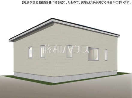 10号地　建物プラン例（外観写真）　【練馬区西大泉４丁目】　
[参考プラン] 
建物価格：1,640万円（税込）　建物面積：56.31m&sup2;