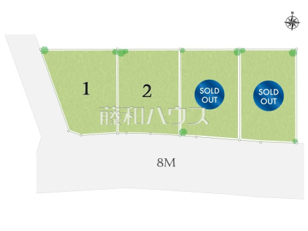全体区画図　【府中市四谷２丁目】