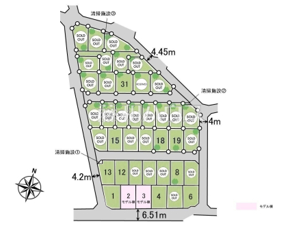 全体区画図　【新座市池田４丁目】