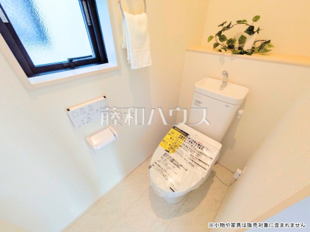 2号棟(モデルハウス)　トイレ　【新座市池田４丁目】
ウォシュレット付きトイレ！リビング・お風呂に続いて意外と癒しの空間かも！？　／撮影日2025/10/12