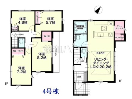 4号棟　間取図　【福岡市城南区長尾４丁目】