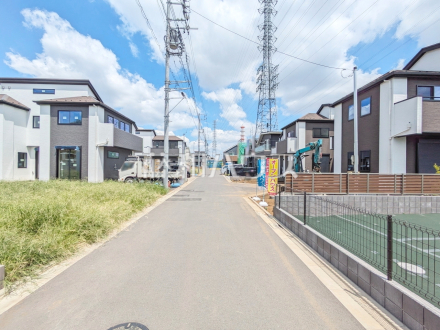 接道状況および現場風景　【小平市小川町１丁目】／撮影日2025/07/31