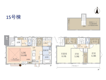 15号棟　間取図　【小平市小川町１丁目】