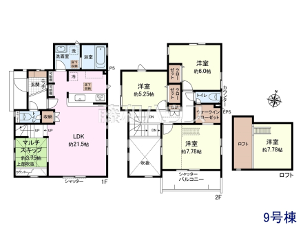 9号棟　間取図　【東村山市青葉町１丁目】