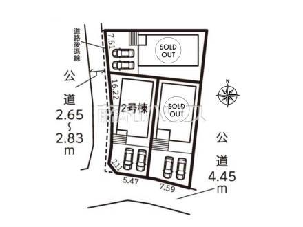 全体区画図　【春日井市田楽町】