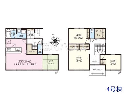 4号棟　間取図　【小牧市中央３丁目】