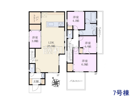7号棟　間取図　【日野市東豊田４丁目】