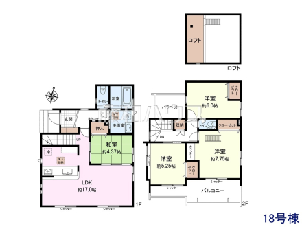 18号棟　間取図　【東村山市青葉町１丁目】