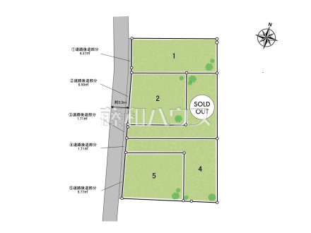 全体区画図　【東村山市秋津町２丁目】